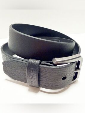 SADDLE LEATHER CLASSIC Black Leather Men’s Beltwith Antique Nickel Hardware